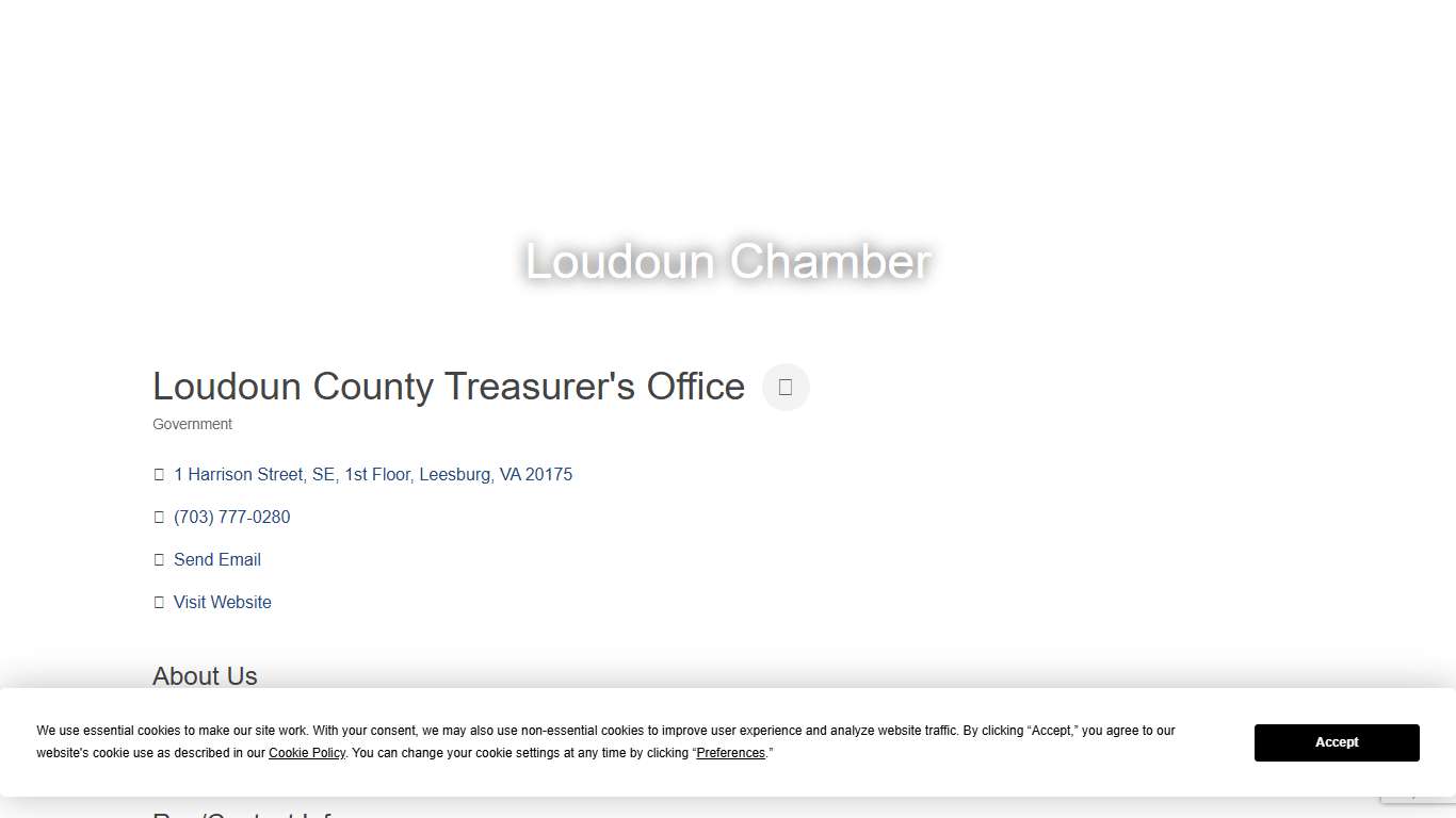 Loudoun County Treasurer's Office Government - Loudoun Chamber - Loudoun Chamber